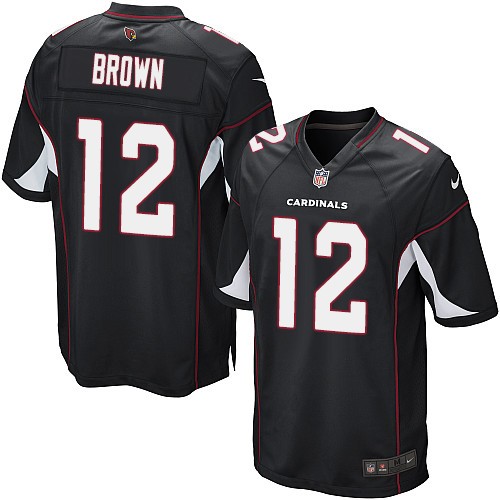 Men's Game John Brown Nike Jersey Black Alternate - #12 NFL Arizona Cardinals